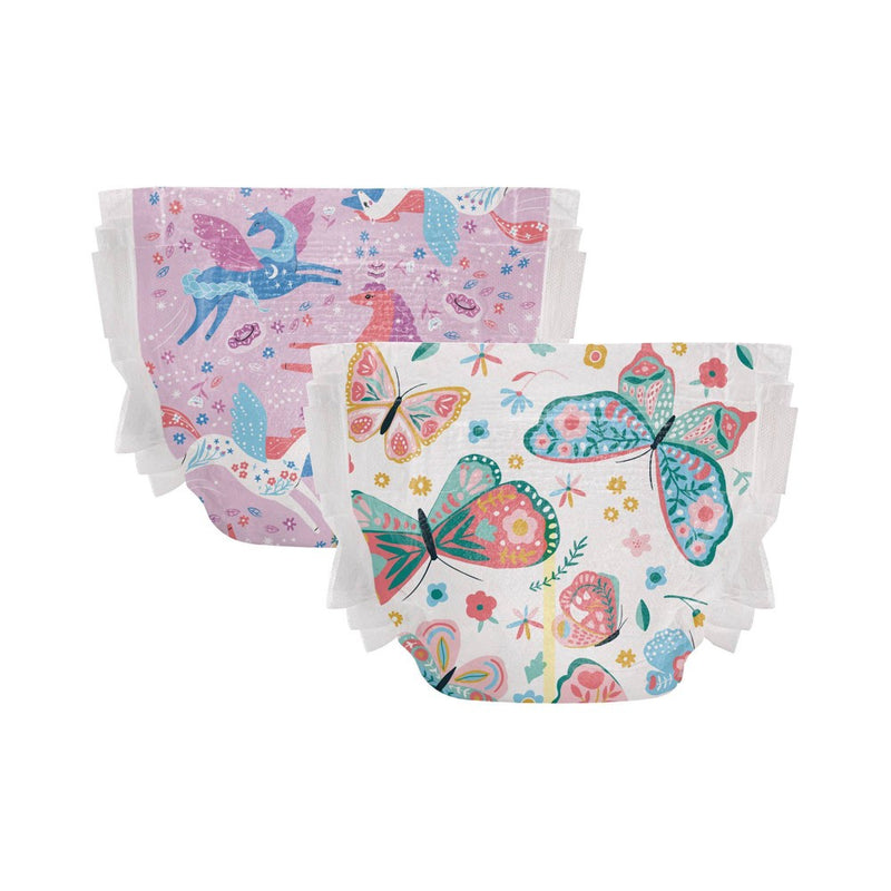The Honest Company Girls' Training Pants - Butterfly Kisses + Magical Moments - Size 4T-5T - 32ct