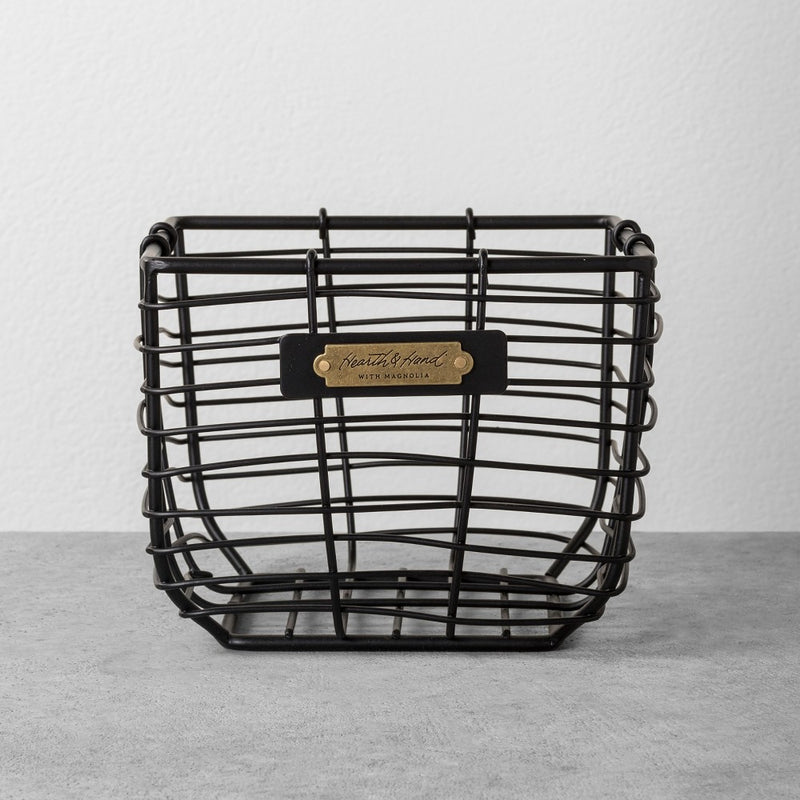 Wire Bin Small Black - Hearth & Hand with Magnolia
