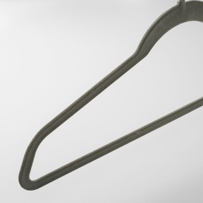 10pk Flocked Hangers Gray - Brightroom™