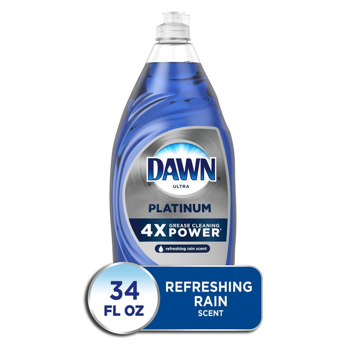 Dawn Platinum Liquid Dish Soap - Refreshing Rain Scent - 34 fl oz