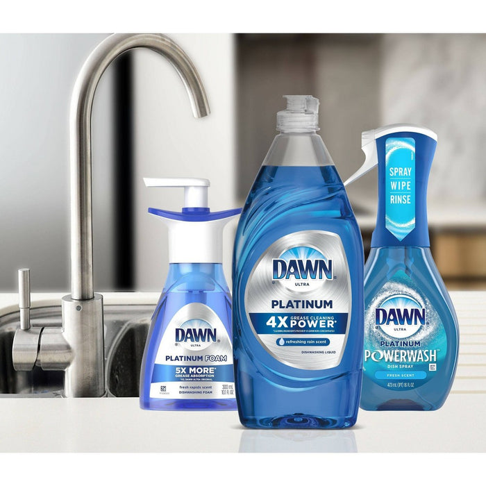 Dawn Platinum Liquid Dish Soap - Refreshing Rain Scent - 34 fl oz