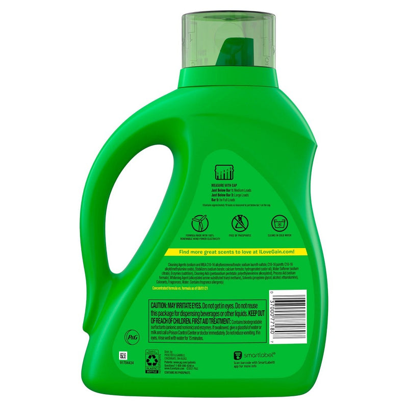 Gain + Aroma Boost Moonlight Breeze Scent HE Compatible Liquid Laundry Detergent - 113 fl oz