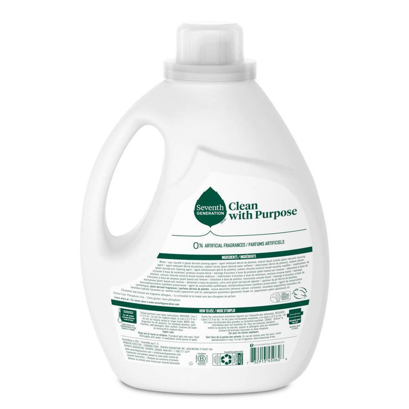 Seventh Generation Liquid Laundry Detergent Soap - Fresh Lavender Scent - 60 Loads/90 fl oz