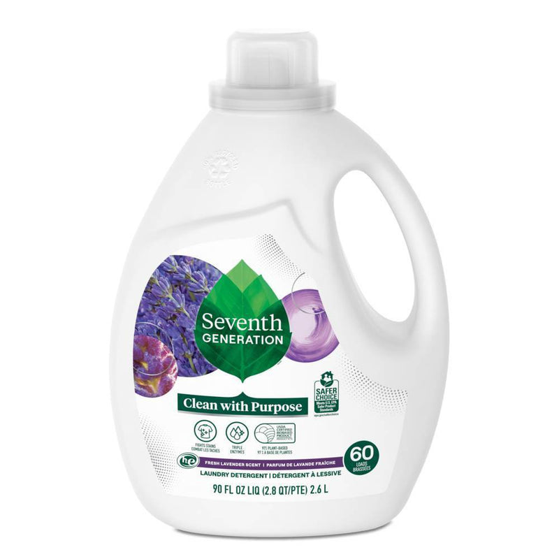 Seventh Generation Liquid Laundry Detergent Soap - Fresh Lavender Scent - 60 Loads/90 fl oz