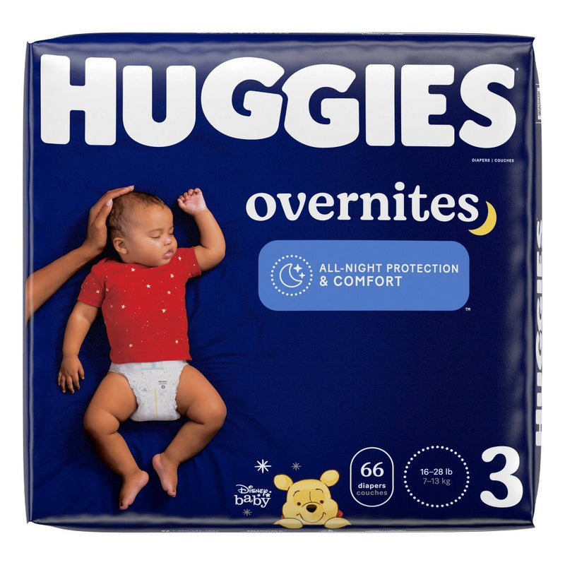 Huggies Disposable Overnight Diapers - Size 3 - 132ct