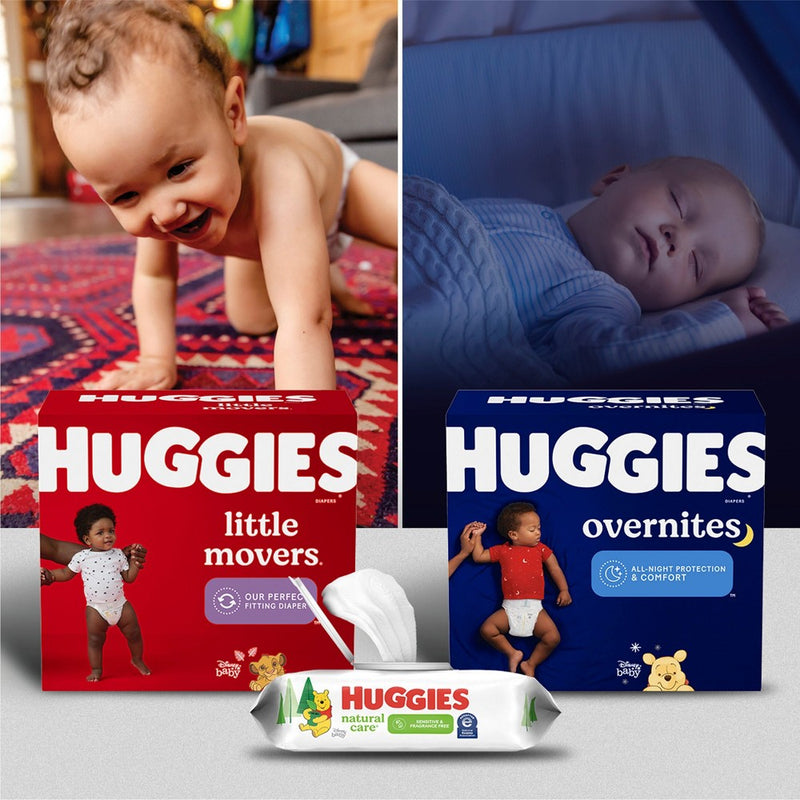 Huggies Disposable Overnight Diapers - Size 3 - 66CT