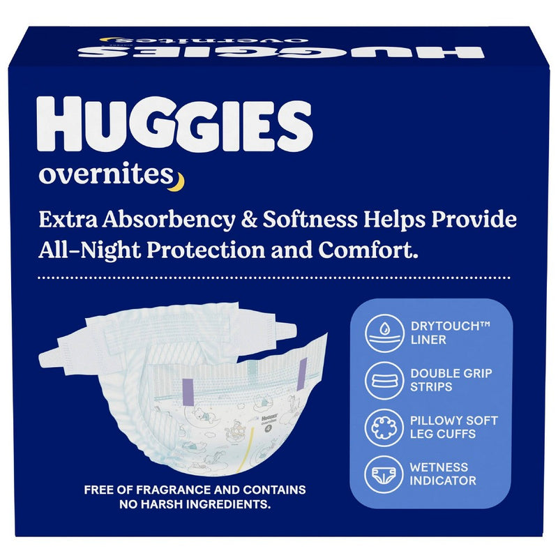 Huggies Disposable Overnight Diapers - Size 3 - 132ct
