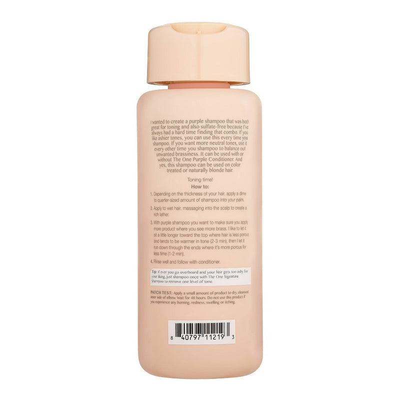 Kristin Ess The One Purple Shampoo Toning for Blonde Hair, Neutralizes Brass and Sulfate Free - 10 fl oz