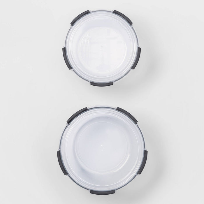 4pc Plastic Round Bowl Set With Lids - Made By Design™