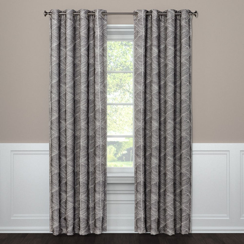 1pc 50"x95" Blackout Modern Stroke Window Curtain Panel Gray - Project 62™