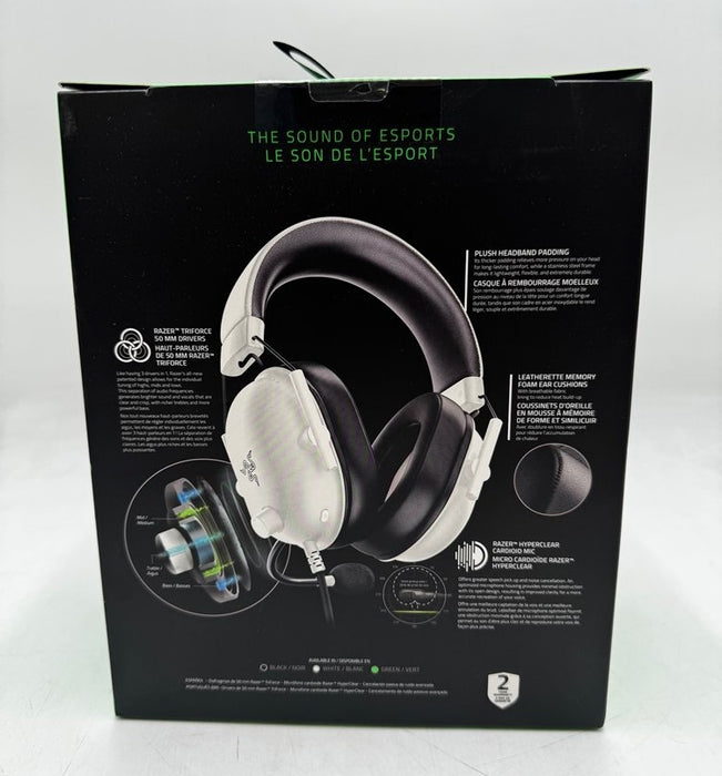 Razer Blackshark V2 X Wired Gaming Headset - White