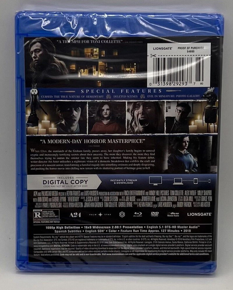 Hereditary (Blu-ray + DVD + Digital) *ADD 3 TO YOUR CART & 1 IS FREE!*