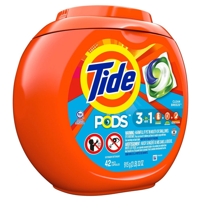 Tide Pods Clean Breeze Laundry Detergent Pacs - 42ct/34oz