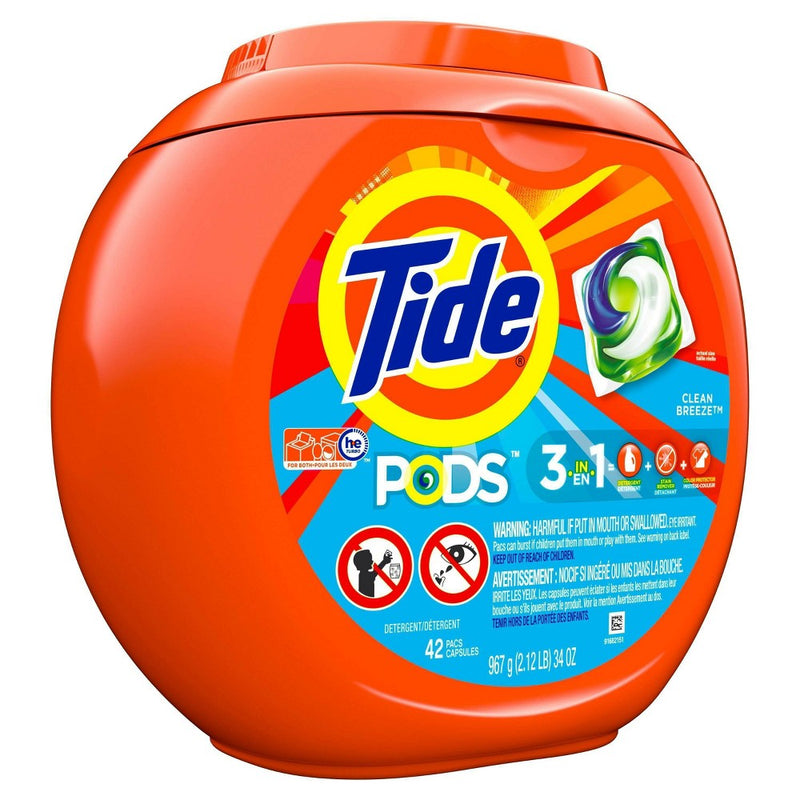 Tide Pods Clean Breeze Laundry Detergent Pacs - 42ct/34oz