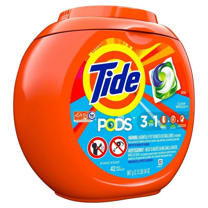 Tide Pods Clean Breeze Laundry Detergent Pacs - 42ct/34oz