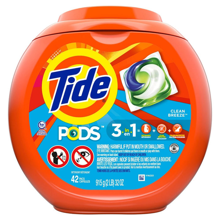 Tide Pods Clean Breeze Laundry Detergent Pacs - 42ct/34oz