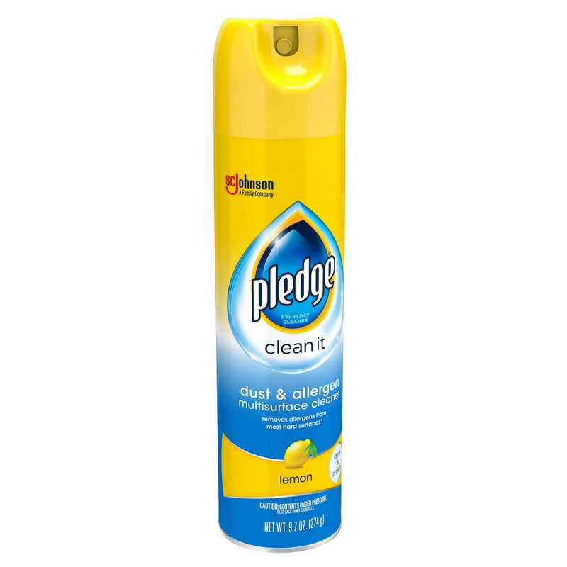 Pledge Dust & Allergen Multisurface Cleaner Lemon Aerosol - 9.7oz