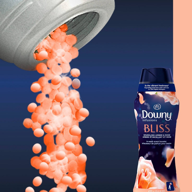 Downy Infusions Bliss Sparkling Amber & Rose In-Wash Scent Booster Beads - 26.5oz