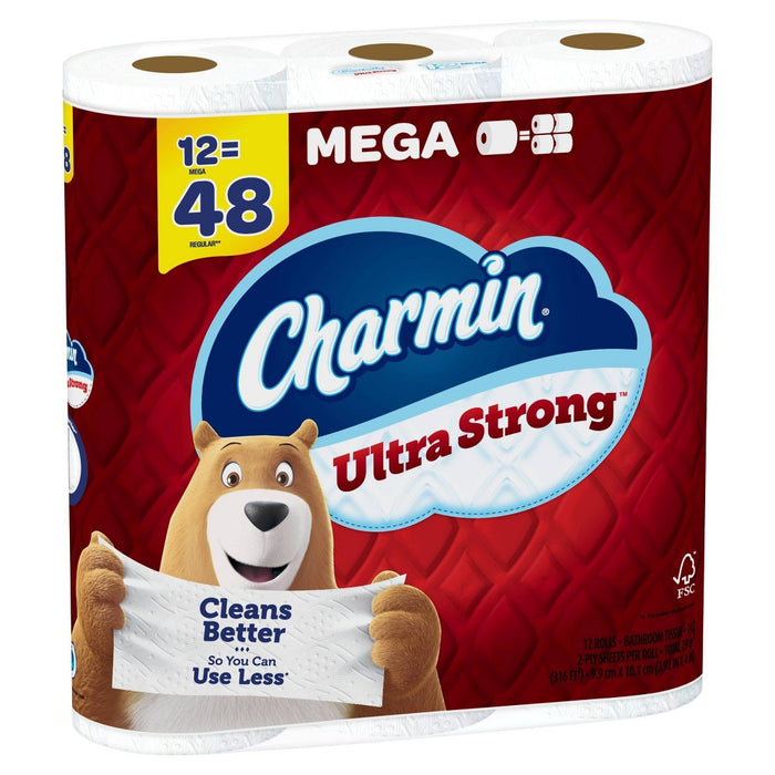 Charmin Ultra Strong Toilet Paper - 12 Mega Rolls