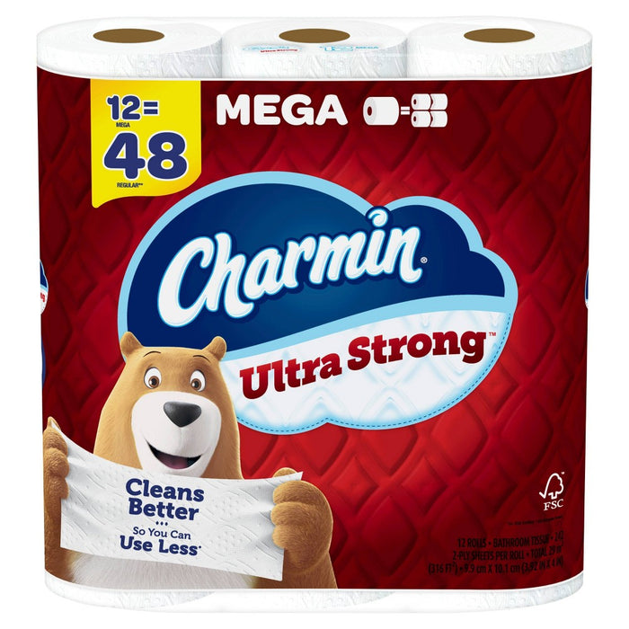 Charmin Ultra Strong Toilet Paper - 12 Mega Rolls