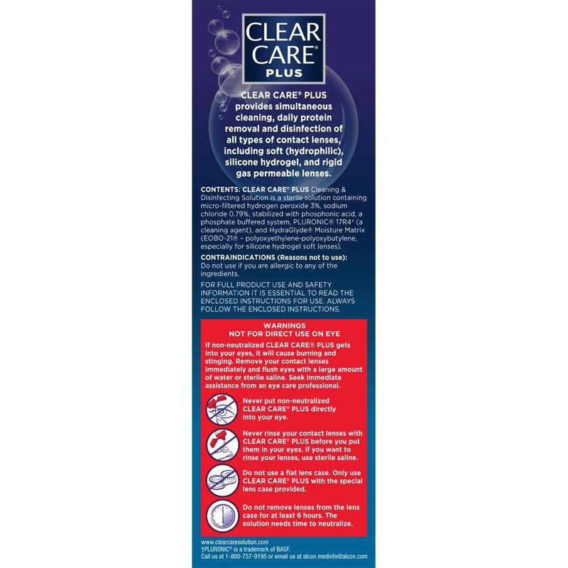 Clear Care Plus with Hydraglyde Twin Pack For Soft Lenses - 24 fl oz EXP 06/2024