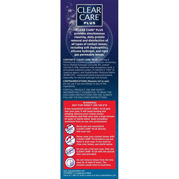 Clear Care Plus with Hydraglyde Twin Pack For Soft Lenses - 24 fl oz EXP 06/2024