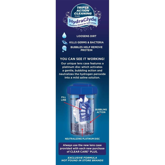 Clear Care Plus with Hydraglyde Twin Pack For Soft Lenses - 24 fl oz EXP 06/2024