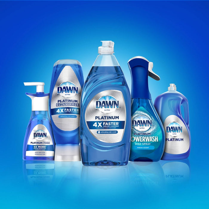 Dawn Platinum Dishwashing Liquid Dish Soap - Refreshing Rain Scent - 54.8 fl oz