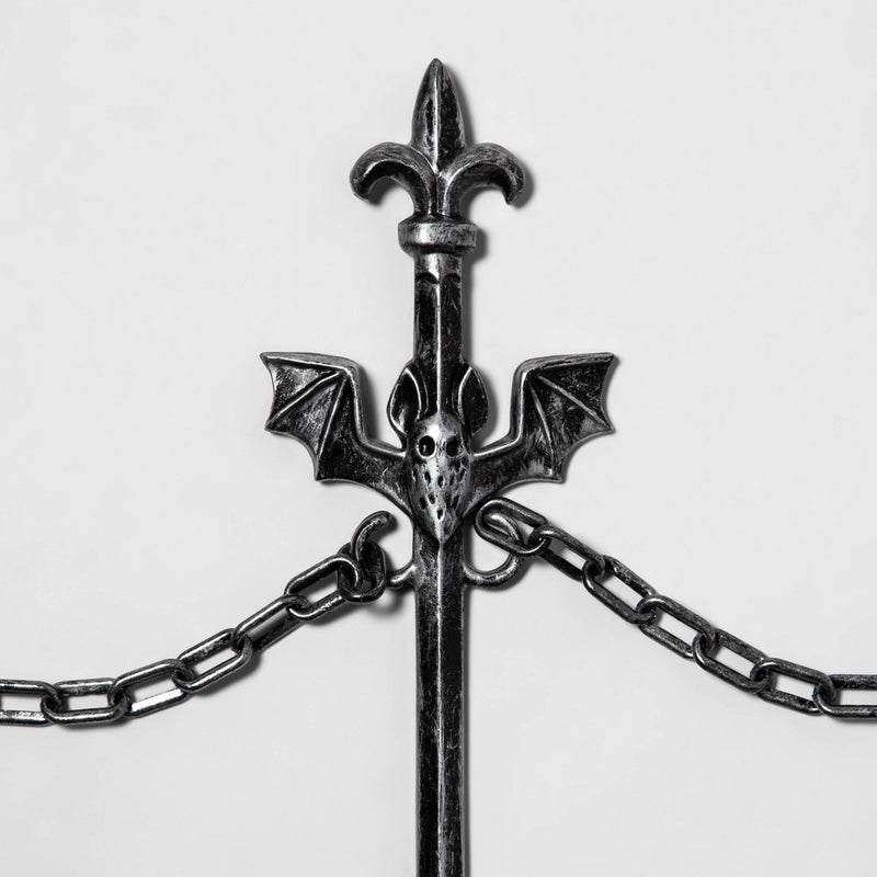 3' Bats Fence with Chains Halloween Decorative Yard Stakes - Hyde & EEK! Boutique™
