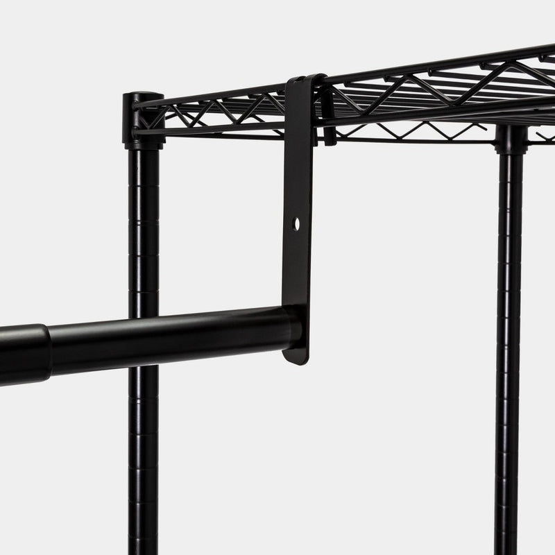 4-8' Wire Closet System Black - Brightroom™ (LOCAL PICKUP ONLY)