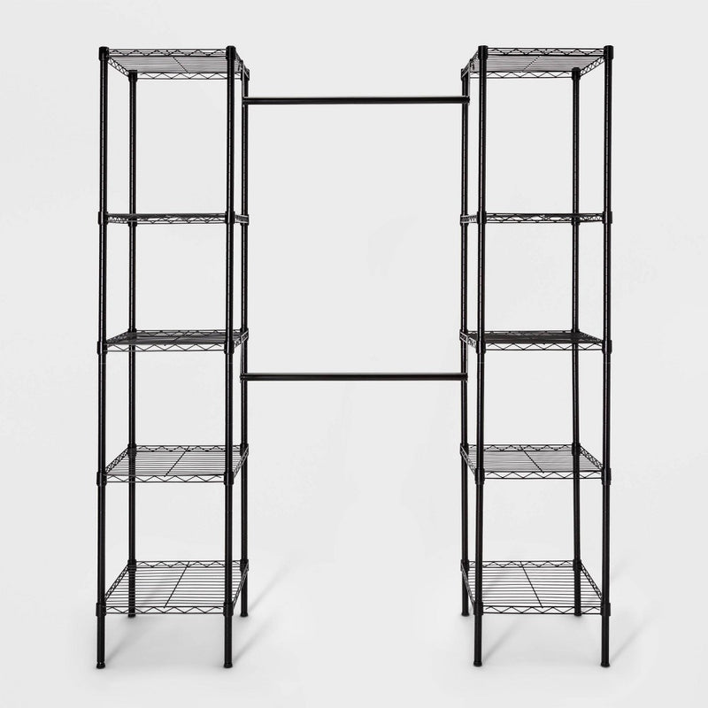 4-8' Wire Closet System Black - Brightroom™ (LOCAL PICKUP ONLY)