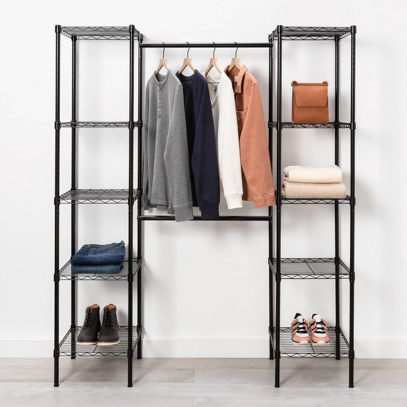 4-8' Wire Closet System Black - Brightroom™ (LOCAL PICKUP ONLY)