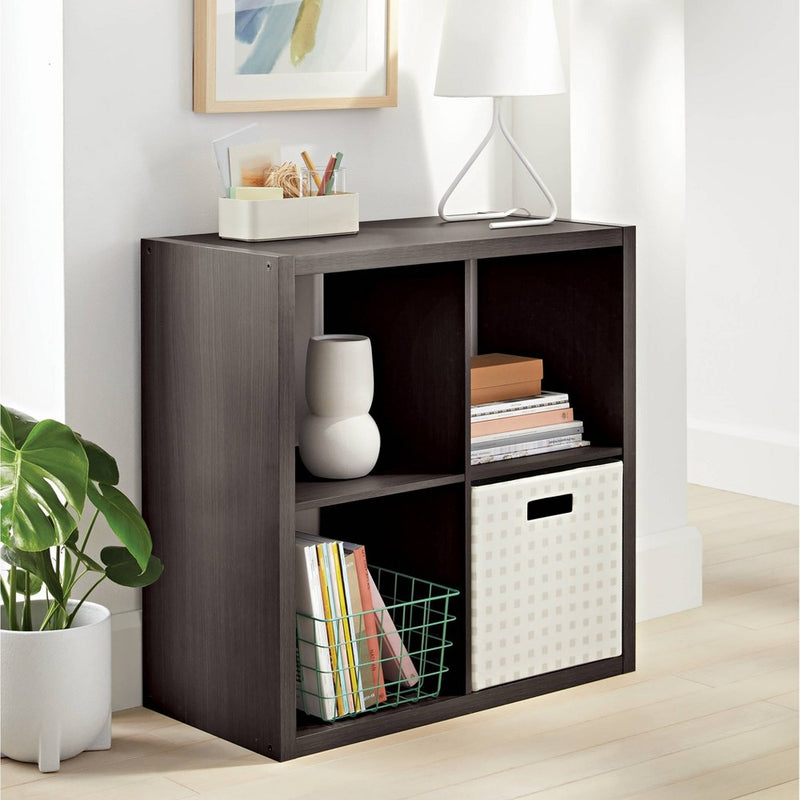 4 Cube Organizer Black Oak - Brightroom™ (LOCAL PICKUP ONLY)