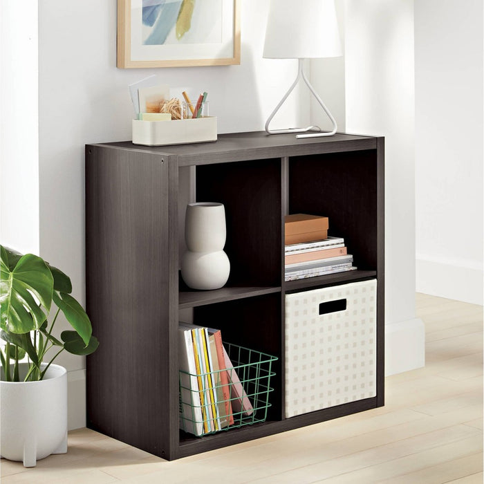 4 Cube Organizer Black Oak - Brightroom™ (LOCAL PICKUP ONLY)