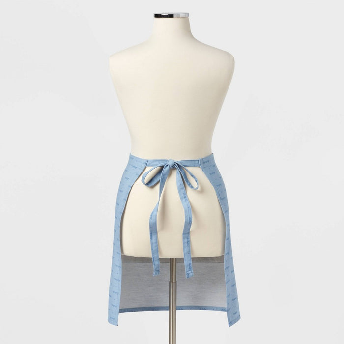 Cotton Chambray Half Apron Blue - Threshold™
