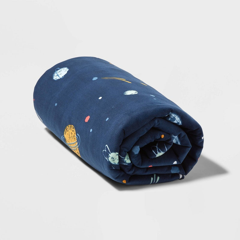 60"x40" 6lbs Waterproof Removable Cover Weighted Blanket Space Navy - Pillowfort™