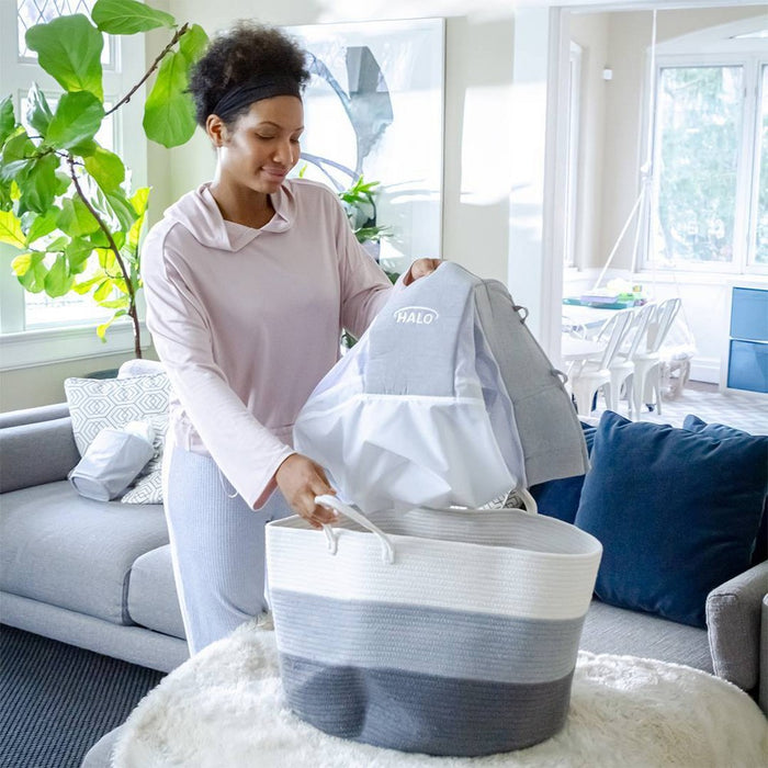 HALO Innovations BassiNest Swivel Sleeper Luxe - Dove Gray Tweed (LOCAL PICKUP ONLY)