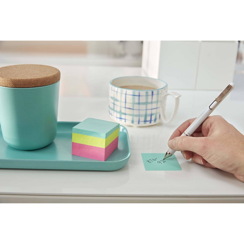 Post-it 3" x 3" Notes Cube 400 Sheets/Cube - Pink Wave