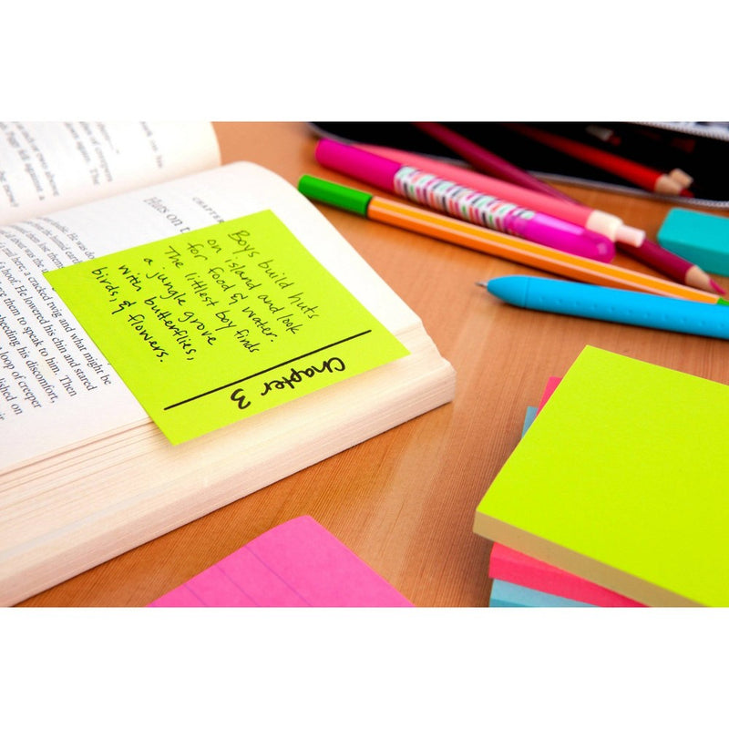 Post-it 3" x 3" Notes Cube 400 Sheets/Cube - Pink Wave
