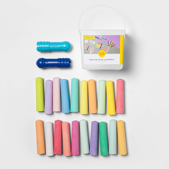 20pc Chalk Set & Bucket with 2 Holders - Sun Squad™