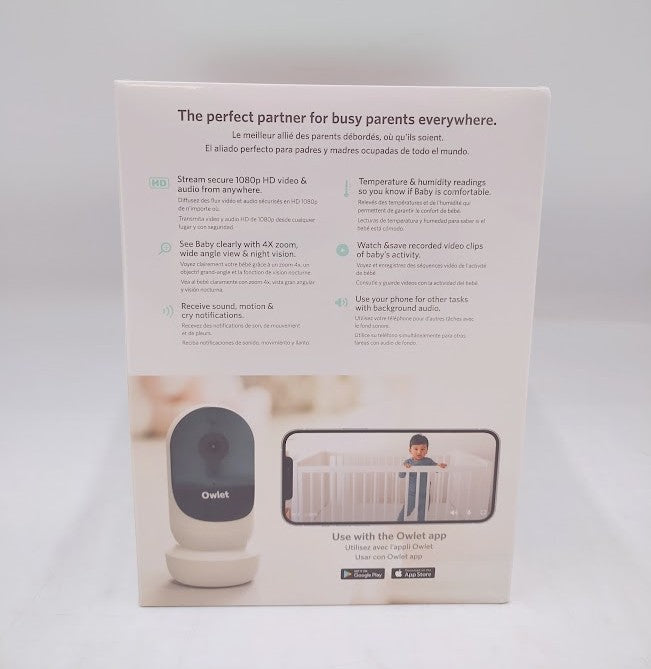 Owlet Cam 2 Smart Baby Monitor-HD Video, WiFi, Temp, Nightvision, 2-Way Talk NEW