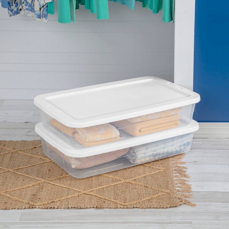 41qt Clear Under Bed Storage Box White - Room Essentials™ (LOCAL PICKUP ONLY)