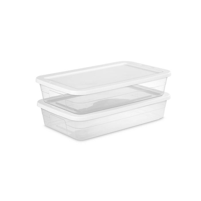 41qt Clear Under Bed Storage Box White - Room Essentials™