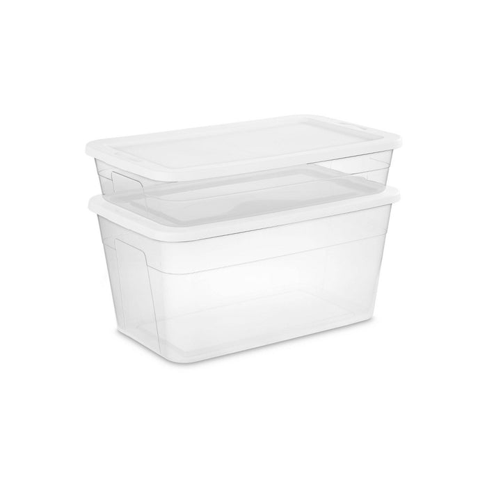 41qt Clear Under Bed Storage Box White - Room Essentials™
