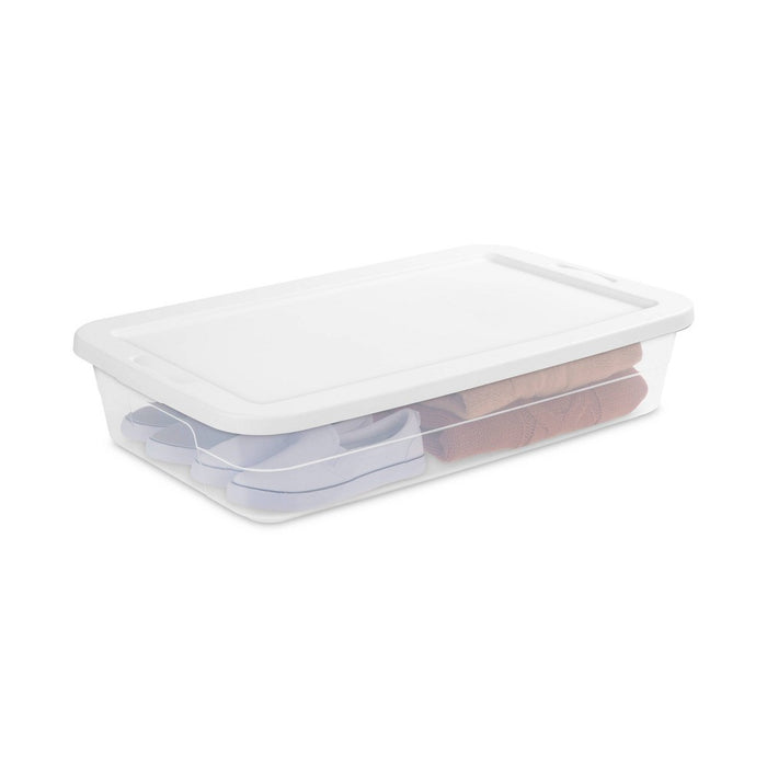 41qt Clear Under Bed Storage Box White - Room Essentials™