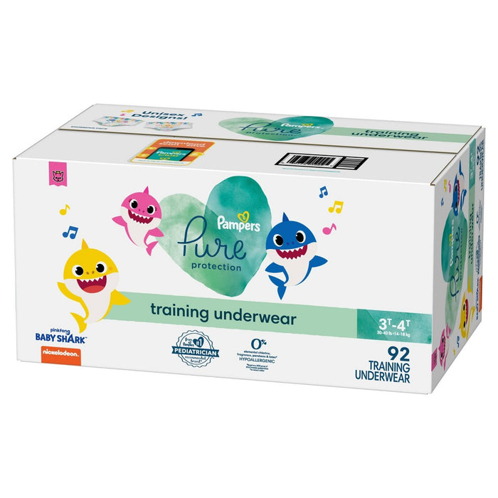 Pampers Pure Protection Training Underwear - Baby Shark - Size 3T-4T - 92ct