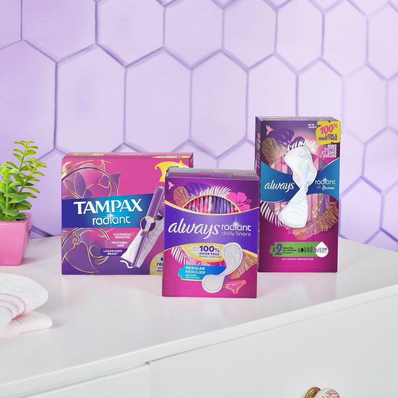 Tampax Radiant Regular Absorbency Tampons - Unscented - 42ct