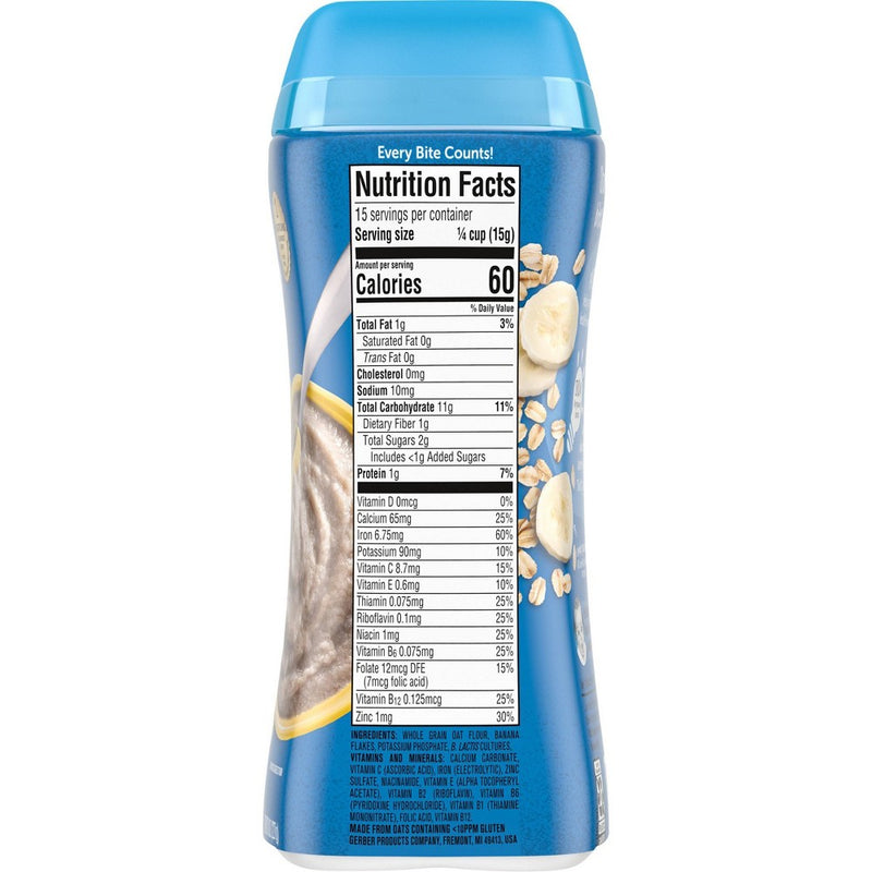Gerber Probiotic Oatmeal Banana Baby Cereal - 8oz