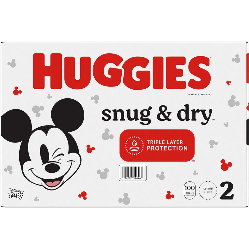 Huggies Snug & Dry Baby Disposable Diapers Super Pack - Size 2 - 100ct