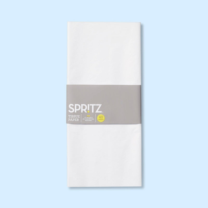 40ct Banded Tissue Paper White - Spritz™